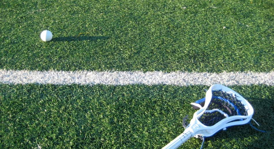 lacrosse stick on a field