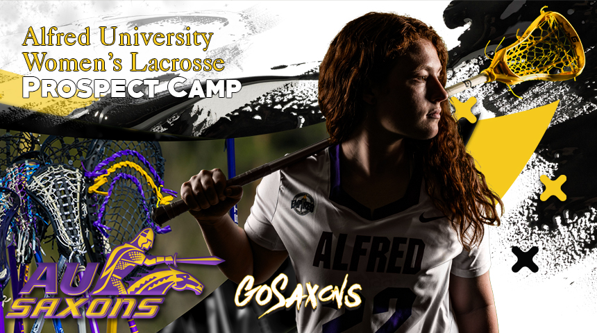 lacrosse player on a banner