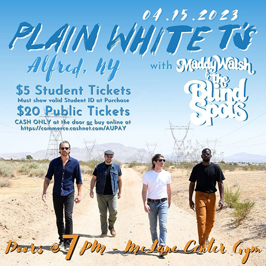 Plain White T’s to perform concert at Alfred University