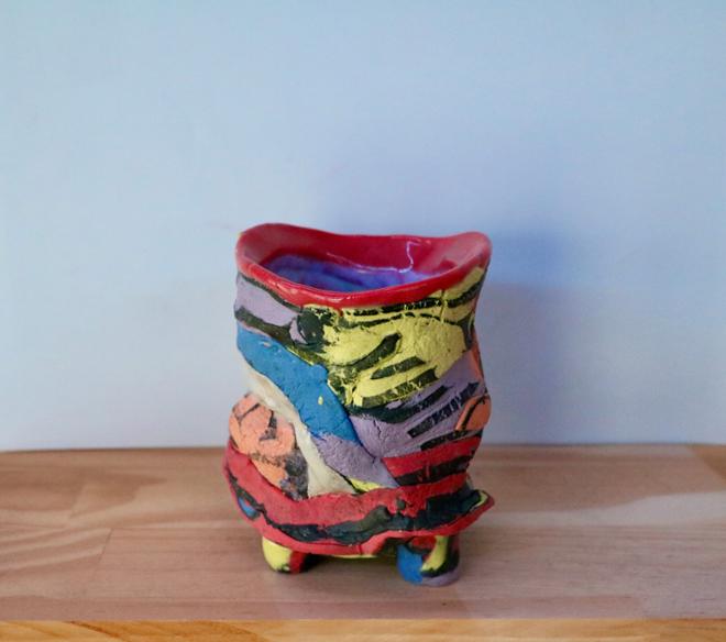 Colorful ceramic cup.