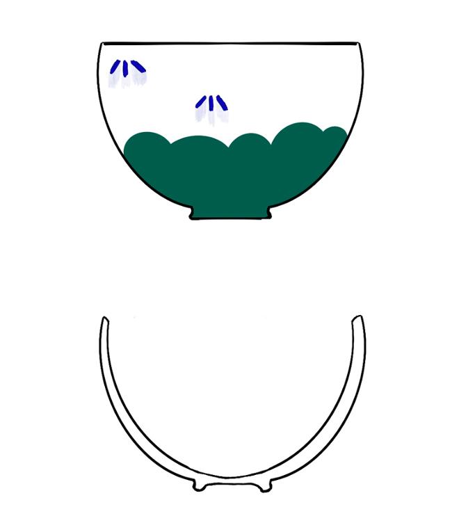 A design for a ceramic bowl.