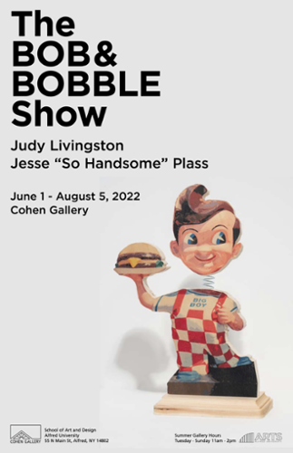 Poster advertising The Bob and Bobble Show with image of a Big Boy bobblehead