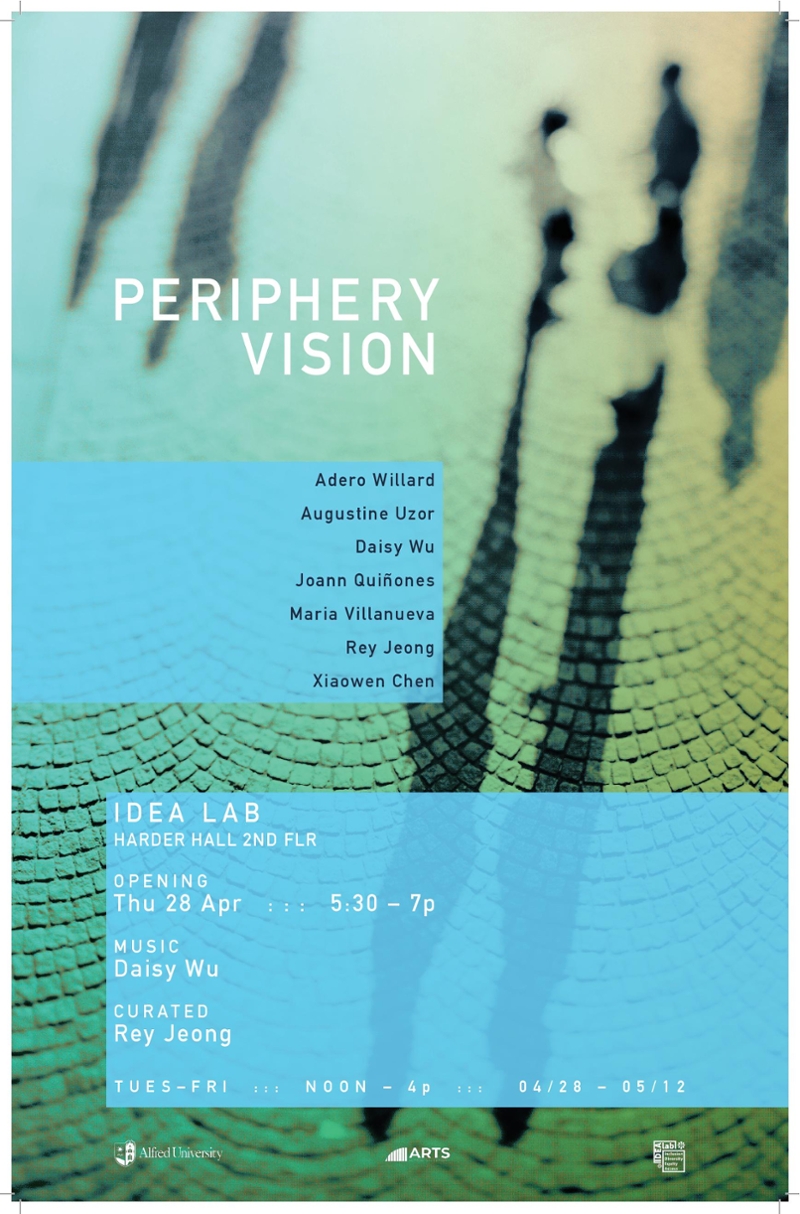 Periphery Vision Adero Willard, Augustine Uzor, Joann Quinones, Maria Villanueva, Rey Jeong, Xiaowen Chen IDEA LAB on the 2nd Floor Harder Hall